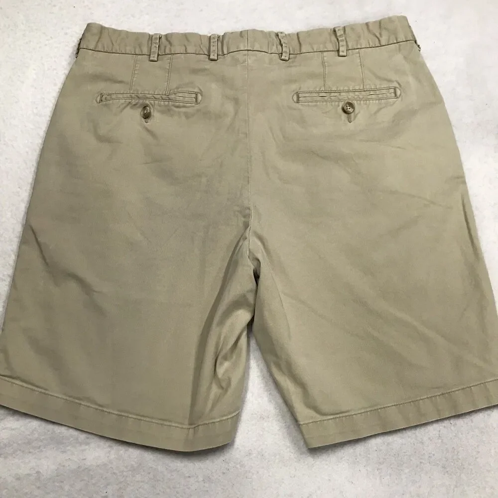 PETER MILLAR Soft Touch Twill Shorts Men 36 (35 fit) Khaki Tan Golf